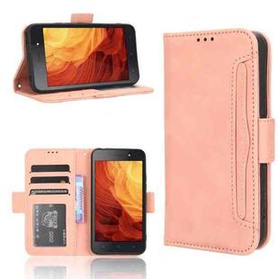 For Itel A18 Skin Feel Calf Texture Card Slots Leather Phone Case(Pink)