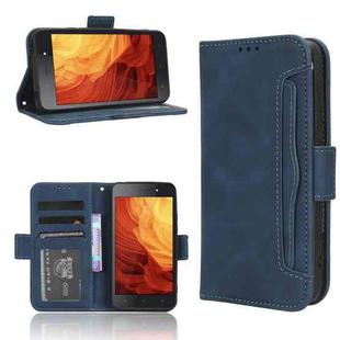 For Itel A18 Skin Feel Calf Texture Card Slots Leather Phone Case(Blue)