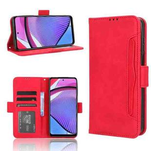 For Motorola Moto G Power 2023 Skin Feel Calf Texture Card Slots Leather Phone Case(Red)