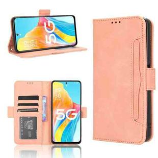 For OPPO A1 5G Skin Feel Calf Texture Card Slots Leather Phone Case(Pink)