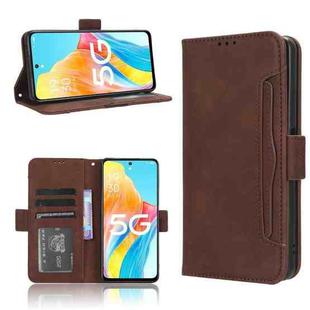 For OPPO A1 5G Skin Feel Calf Texture Card Slots Leather Phone Case(Brown)