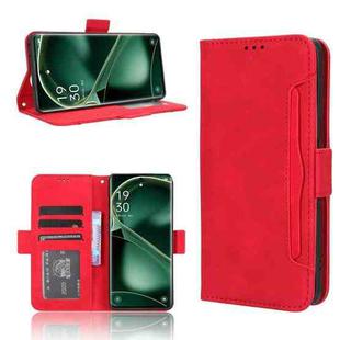 For OPPO Find X6 Pro Skin Feel Calf Texture Card Slots Leather Phone Case(Red)