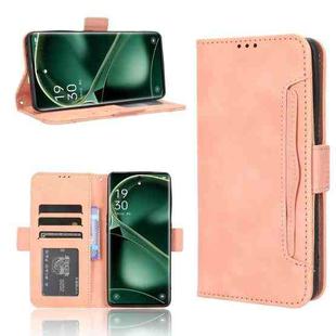 For OPPO Find X6 Skin Feel Calf Texture Card Slots Leather Phone Case(Pink)