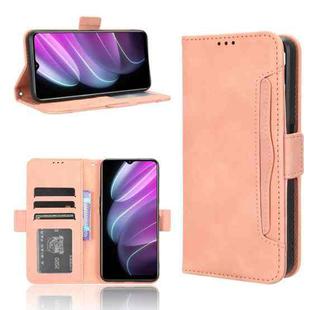 For Realme V30 / V30t 5G Skin Feel Calf Texture Card Slots Leather Phone Case(Pink)