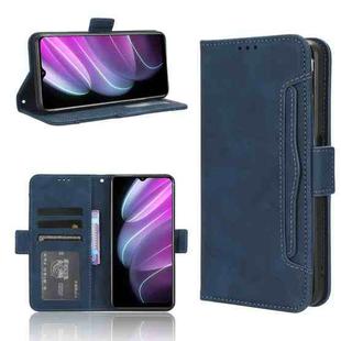 For Realme V30 / V30t 5G Skin Feel Calf Texture Card Slots Leather Phone Case(Blue)
