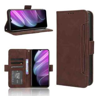 For Realme V30 / V30t 5G Skin Feel Calf Texture Card Slots Leather Phone Case(Brown)