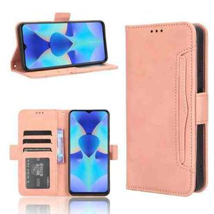 For Tecno Spark 10 4G Skin Feel Calf Texture Card Slots Leather Phone Case(Pink)