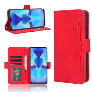 For Tecno Spark 10 4G Skin Feel Calf Texture Card Slots Leather Phone Case(Red)