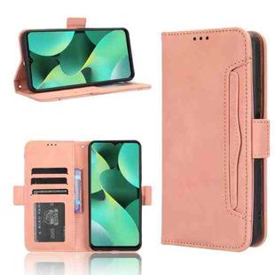 For Tecno Spark 10C Skin Feel Calf Texture Card Slots Leather Phone Case(Pink)