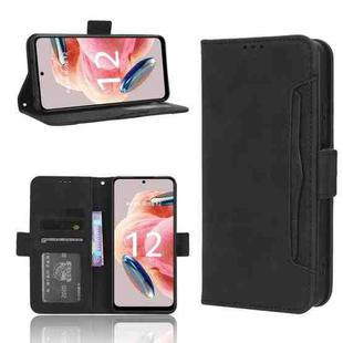 For Xiaomi Redmi Note 12 4G Global Skin Feel Calf Texture Card Slots Leather Phone Case(Black)