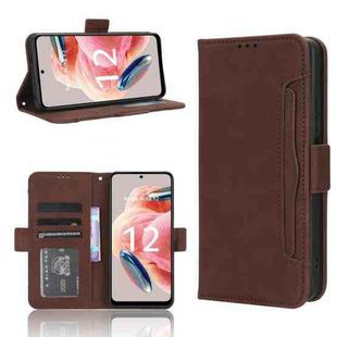 For Xiaomi Redmi Note 12 4G Global Skin Feel Calf Texture Card Slots Leather Phone Case(Brown)