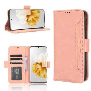 For Huawei P60 / P60 Pro Skin Feel Calf Texture Card Slots Leather Phone Case(Pink)