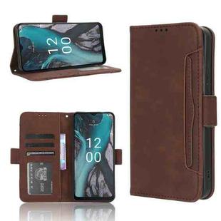 For Nokia C22 Skin Feel Calf Texture Card Slots Leather Phone Case(Brown)