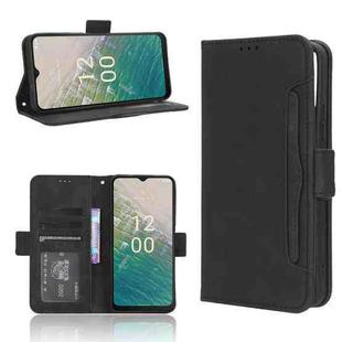 For Nokia C32 4G Skin Feel Calf Texture Card Slots Leather Phone Case(Black)