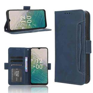 For Nokia C32 4G Skin Feel Calf Texture Card Slots Leather Phone Case(Blue)