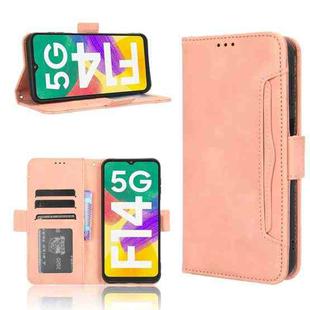 For Samsung Galaxy F14 Global Skin Feel Calf Texture Card Slots Leather Phone Case(Pink)