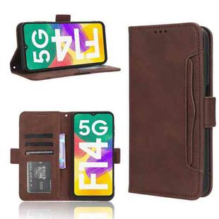 For Samsung Galaxy F14 Global Skin Feel Calf Texture Card Slots Leather Phone Case(Brown)