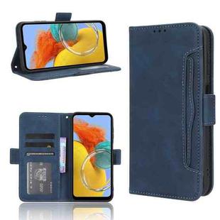 For Samsung Galaxy M14 5G Skin Feel Calf Texture Card Slots Leather Phone Case(Blue)