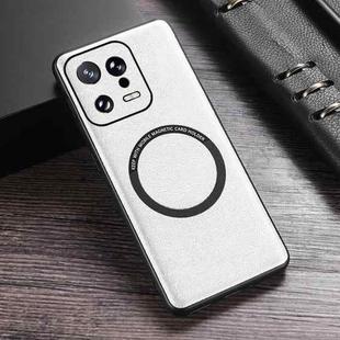 For Xiaomi 13 Pro Cloth Texture PU MagSafe Magnetic Phone Case(White)