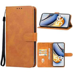 For Realme 11 Pro+ Leather Phone Case(Brown)