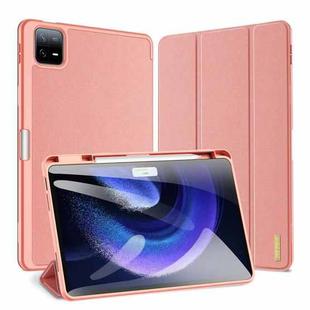 For Xiaomi Pad 6 Pro / Pad 6 DUX DUCIS Domo Series Magnetic Flip Leather Tablet Case(Pink)