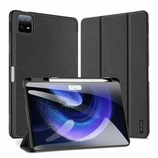 For Xiaomi Pad 6 Pro / Pad 6 DUX DUCIS Domo Series Magnetic Flip Leather Tablet Case(Black)