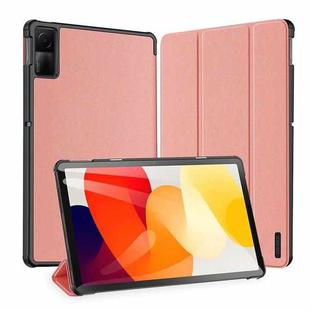 For Xiaomi Redmi Pad SE DUX DUCIS Domo Series Magnetic Flip Leather Tablet Case(Pink)