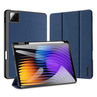For Xiaomi Pad 7 / 7 Pro DUX DUCIS Domo Series Magnetic Flip Leather Tablet Case(Blue)
