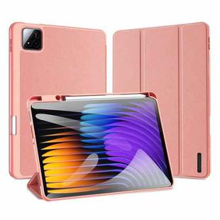 For Xiaomi Pad 7 / 7 Pro DUX DUCIS Domo Series Magnetic Flip Leather Tablet Case(Pink)