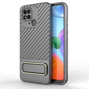 For Xiaomi Redmi 10C Global Wavy Textured Phone Case (Grey)