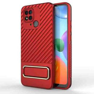 For Xiaomi Redmi 10C Global Wavy Textured Phone Case (Red)