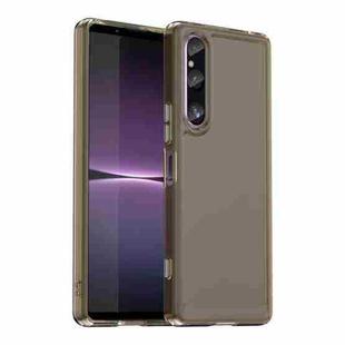 For Sony Xperia 1 V Candy Series TPU Phone Case(Transparent Grey)