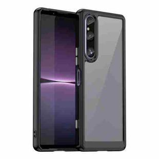 For Sony Xperia 1 V Colorful Series Acrylic + TPU Phone Case(Black)