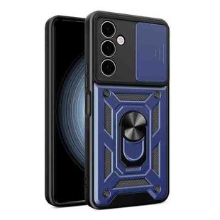 For Samsung Galaxy A24 4G Sliding Camera Cover Design TPU+PC Phone Case(Blue)