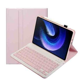 For Xiaomi Pad 6 / Pad 6 Pro A0N7 Lambskin Texture Ultra-thin Bluetooth Keyboard Leather Case(Pink)