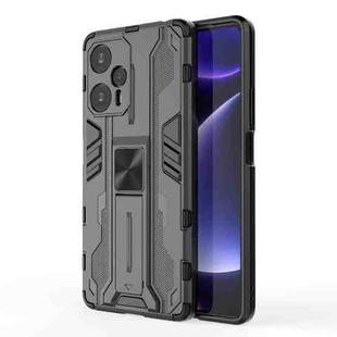 For Xiaomi Redmi Note 12 Turbo Supersonic PC + TPU Shock-proof Protective Phone Case(Black)