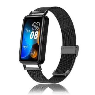 For Huawei Band 8 16mm Milan Stainless Steel Metal Mesh Watch Band(Black)