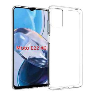 For Motorola Moto E22 Waterproof Texture TPU Phone Case(Transparent)
