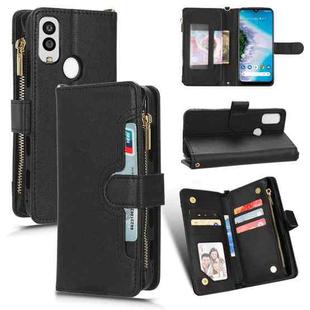 For Kyocera Android One S10 / S9 Litchi Texture Zipper Leather Phone Case(Black)