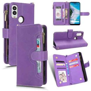 For Kyocera Android One S10 / S9 Litchi Texture Zipper Leather Phone Case(Purple)