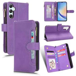 For Samsung Galaxy A34 5G Litchi Texture Zipper Leather Phone Case(Purple)
