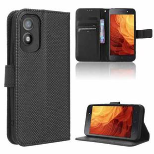 For Itel A18 Diamond Texture Leather Phone Case(Black)