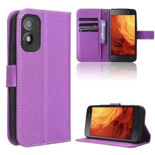 For Itel A18 Diamond Texture Leather Phone Case(Purple)
