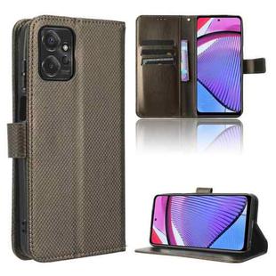 For Motorola Moto G Power 2023 Diamond Texture Leather Phone Case(Brown)