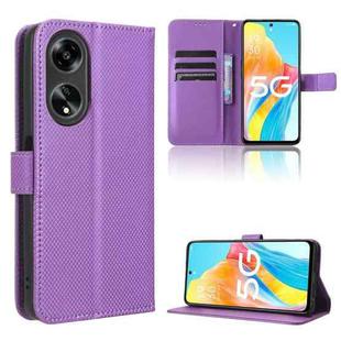 For OPPO A1 5G Diamond Texture Leather Phone Case(Purple)
