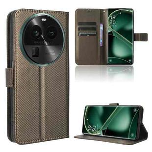 For OPPO Find X6 Pro Diamond Texture Leather Phone Case(Brown)