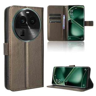 For OPPO Find X6 Diamond Texture Leather Phone Case(Brown)