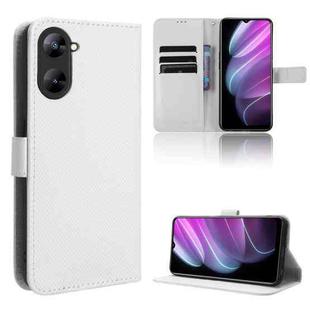 For Realme V30 / V30t 5G Diamond Texture Leather Phone Case(White)