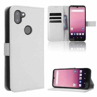 For Orbic Q10 4G Diamond Texture Leather Phone Case(White)