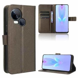 For Tecno Spark 10 5G Diamond Texture Leather Phone Case(Brown)